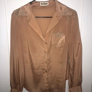 Vintage 80’s orange blouse